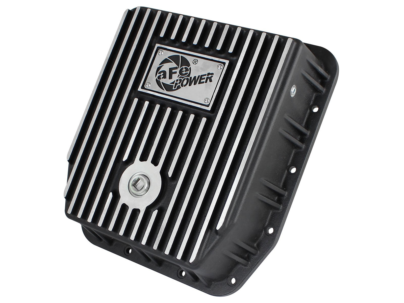 aFe Power Transmission Pan Black w/ Machined Fins Ford Trucks 93-08