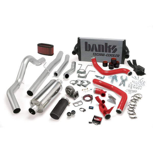 Banks Power 94-97 Ford 7.3L CCLB Auto PowerPack System - SS Single Exhaust w/ Black Tip