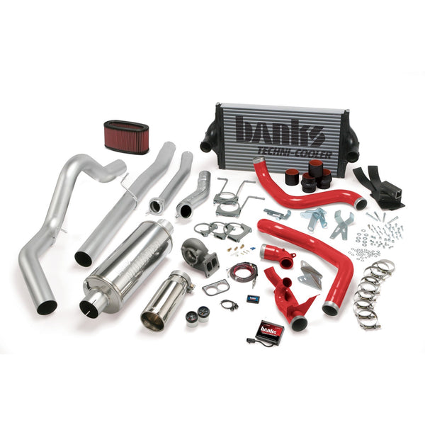 Banks Power 94-97 Ford 7.3L CCLB Auto PowerPack System - SS Single Exhaust w/ Chrome Tip