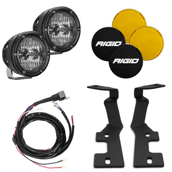 Rigid Industries 2019+ Dodge RAM 1500/TRX A-Pillar Light Kit (Incl. 4In 360-Series Drive)