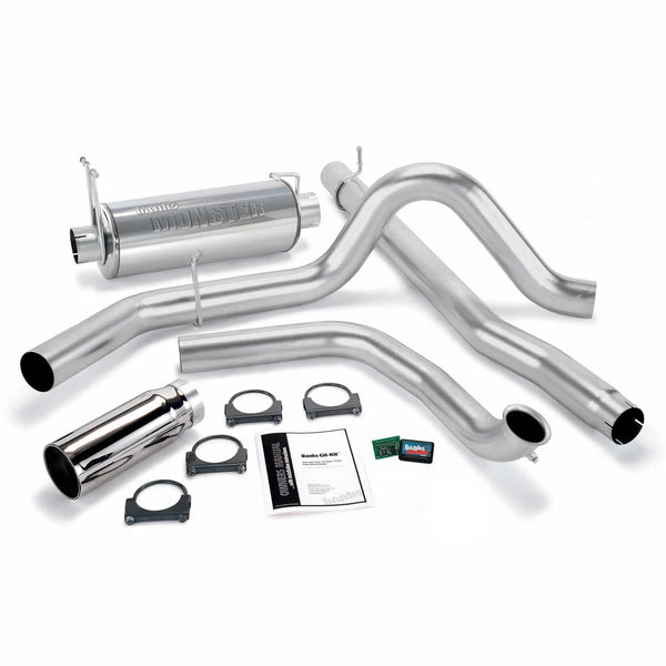 Banks Power 01-03 Ford 7.3L w/Cat Conv Git-Kit - SS Single Exhaust w/ Chrome Tip