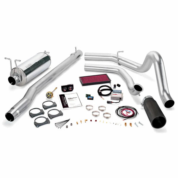 Banks Power 99 Ford 7.3L F250/350 Auto Stinger System - SS Single Exhaust w/ Black Tip