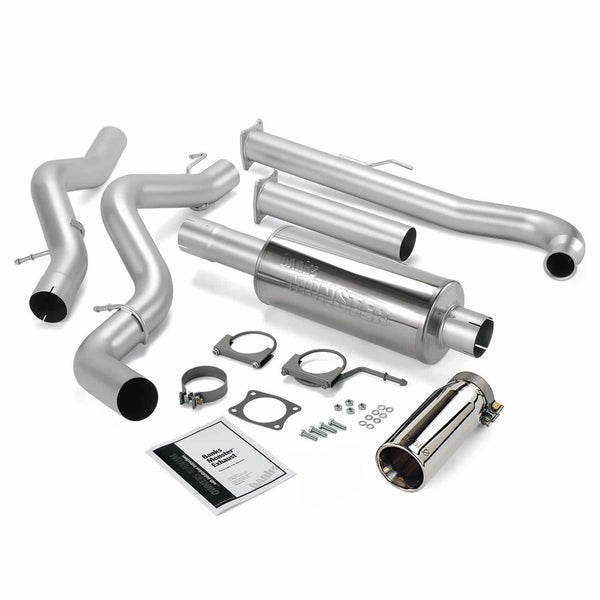 Banks Power 01-04 Chevy 6.6L SCLB Monster Exhaust System - SS Single Exhaust w/ Chrome Tip