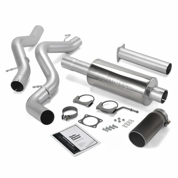 Banks Power 02-05 Chevy 6.6L SCLB Monster Exhaust System - SS Single Exhaust w/ Black Tip