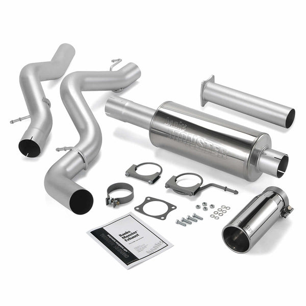 Banks Power 02-05 Chevy 6.6L SCLB Monster Exhaust System - SS Single Exhaust w/ Chrome Tip