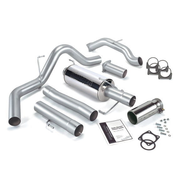 Banks Power 03-04 Dodge 5.9L SCLB/CCSB(Catted) Monster Exhaust Sys - SS Single Exhaust w/ Chrome Tip