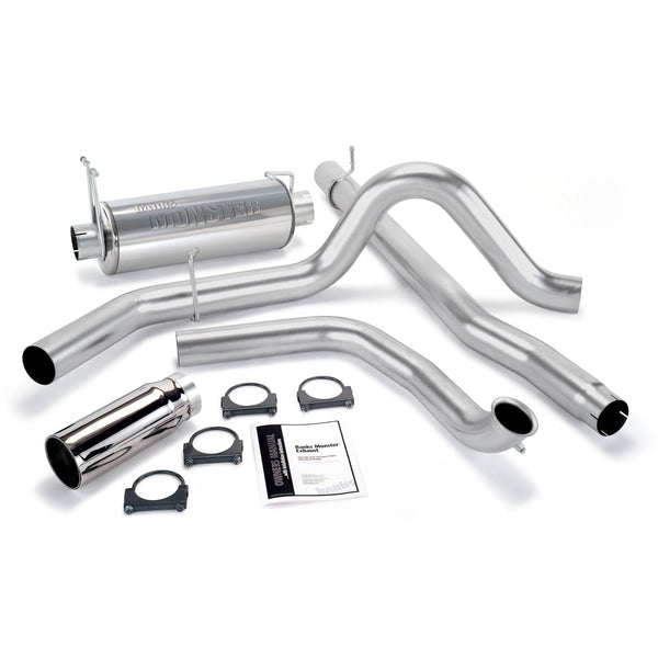 Banks Power 99 Ford 7.3L Truck Cat Monster Exhaust System - SS Single Exhaust w/ Chrome Tip