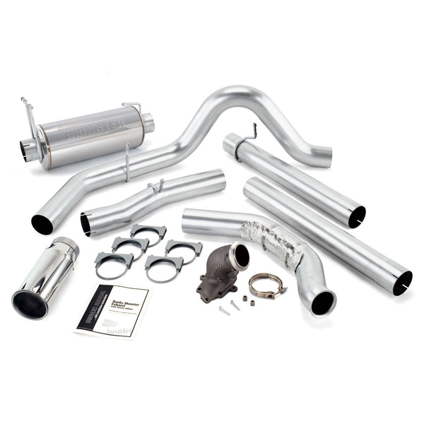 Banks Power 99 Ford 7.3L Cat Monster Exhaust w/ Power Elbow - SS Single Exhaust w/ Chrome Tip