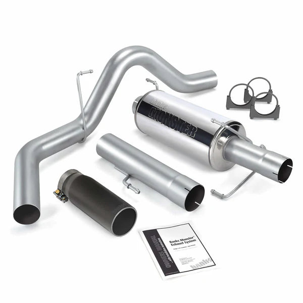 Banks Power 04-07 Dodge 5.9L 325Hp SCLB/CCSB Monster Exhaust System - SS Single Exhaust w/ Black Tip