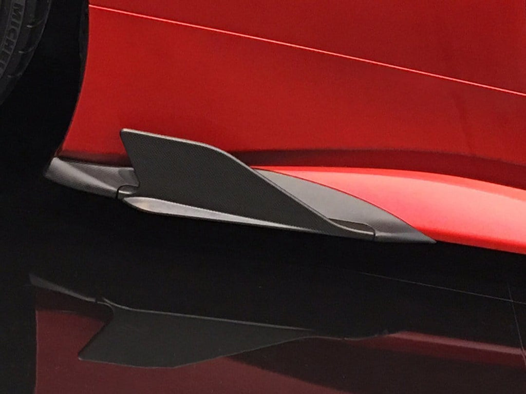 Ferrari 488 GTB & GTS Carbon Side Fins (With Adapters)