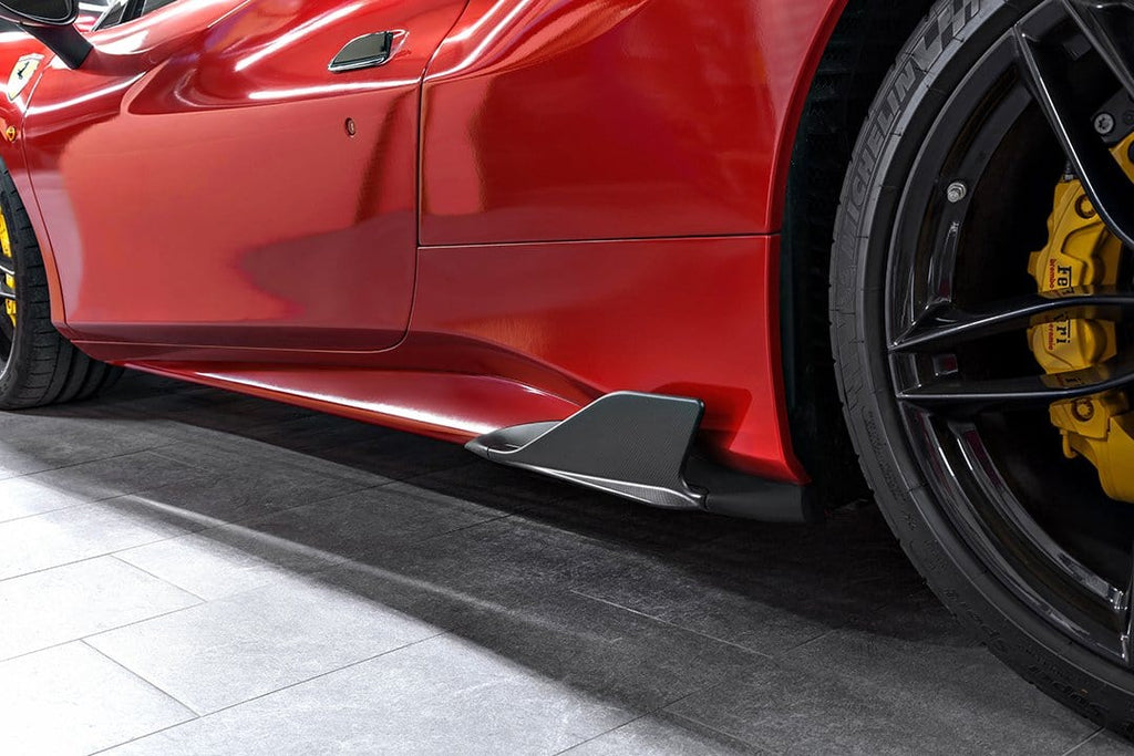 Ferrari 488 GTB & GTS Carbon Side Fins (With Adapters)