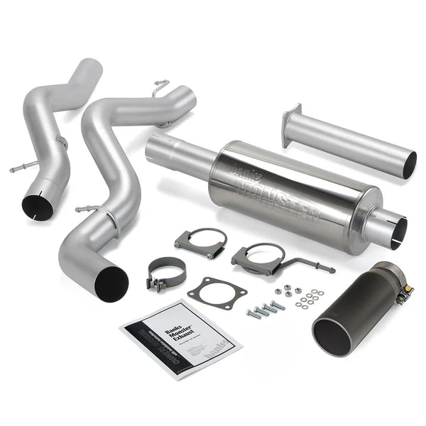 Banks Power 06-07 Chevy 6.6L SCLB Monster Exhaust System - SS Single Exhaust w/ Black Tip