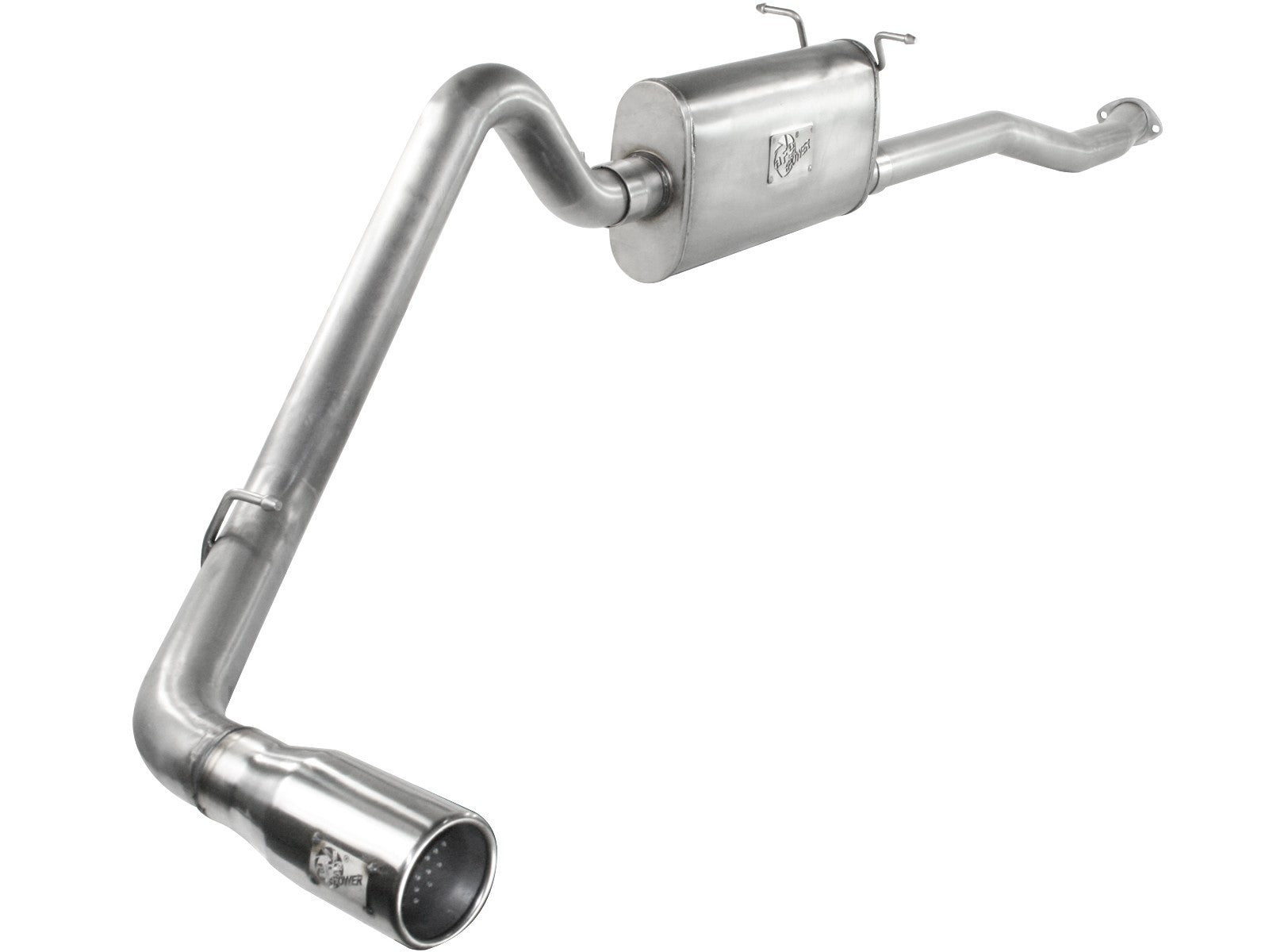 ATLAS 2-1/2 IN Aluminized Steel Cat-Back Exhaust System w/ Muffler & Polish Tip Ford Ranger 98-12 V6-4.0, 98-08 V6-3.0L, 98-01 L4-2.5L, & 01-01 L4-2.3L