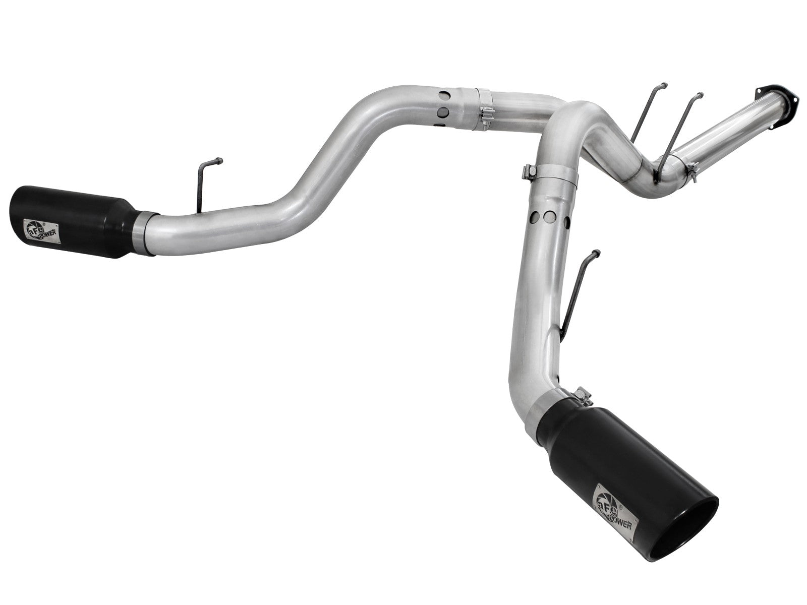 ATLAS 4 IN Aluminized Steel DPF-Back Exhaust System w/Black Tip Ford Diesel Trucks 11-14 V8-6.7L (td)