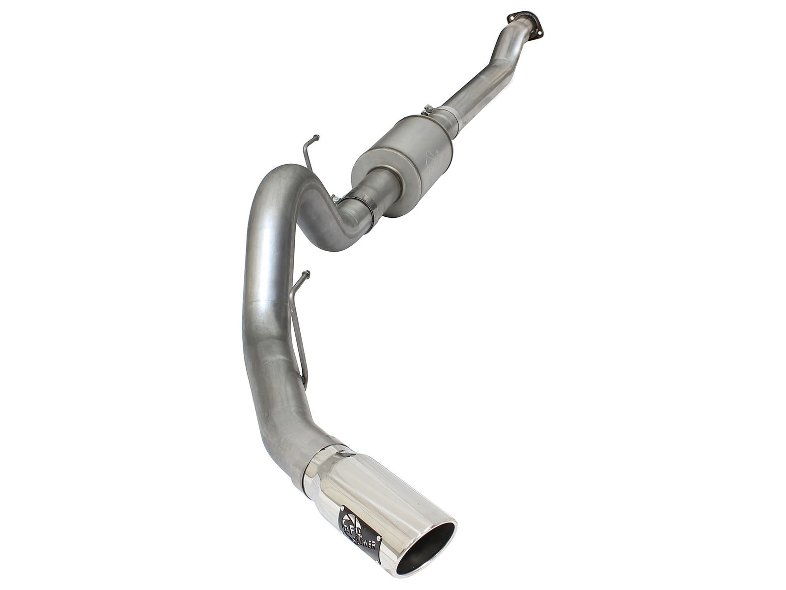 ATLAS 4 IN Aluminized Steel Cat-Back Exhaust System w/ Muffler & Polished Tip Ford F-150 15-19 V6-2.7L/3.5L (tt)