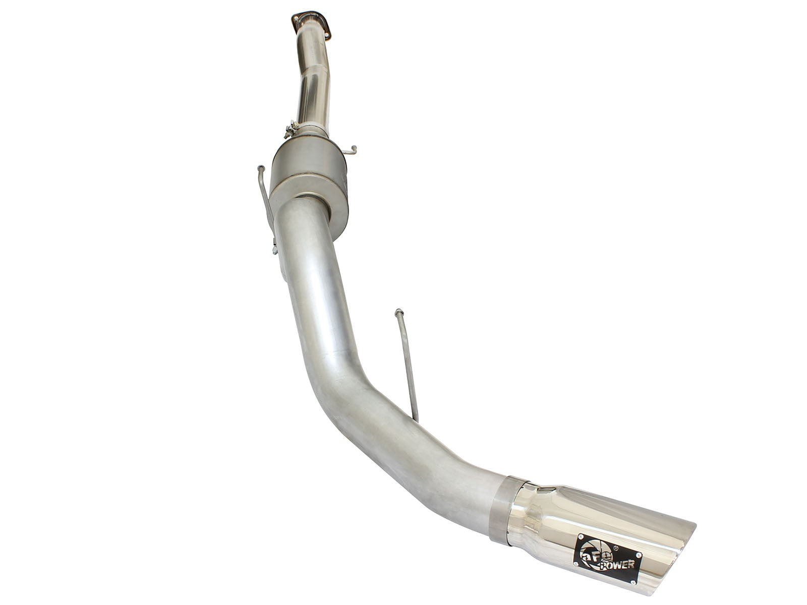 ATLAS 4 IN Aluminized Steel Cat-Back Exhaust System w/ Muffler & Polished Tip Ford F-150 15-19 V6-2.7L/3.5L (tt) - 0