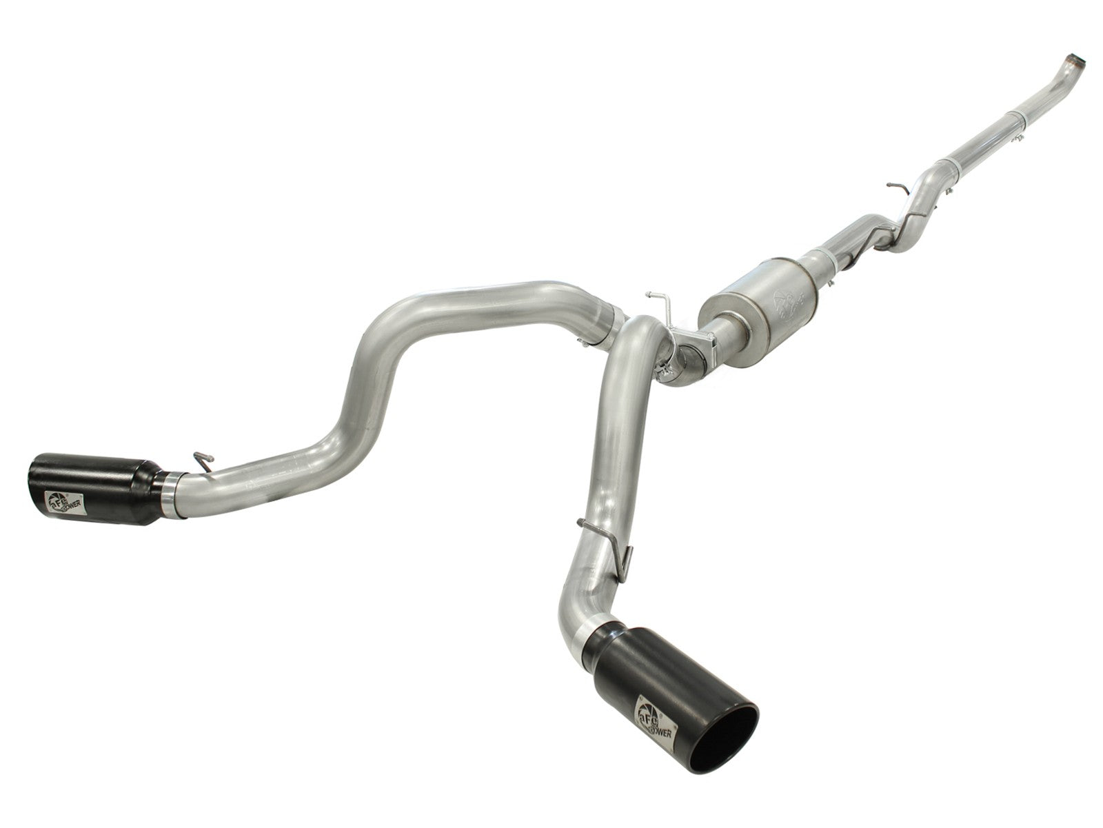 ATLAS 4 IN Aluminized Steel Downpipe-Back Exhaust System w/Black Tip GM Diesel Trucks 02-04 V8-6.6L (td) LB7 - 0