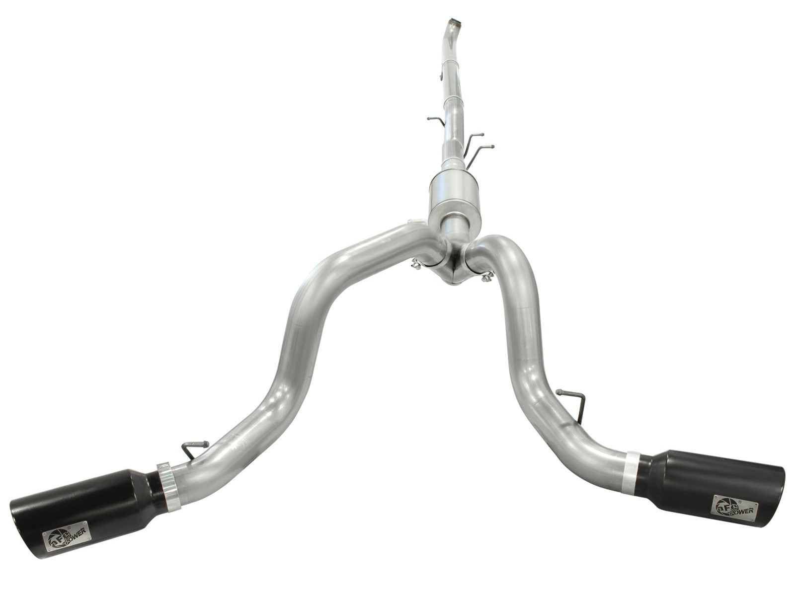 ATLAS 4 IN Aluminized Steel Downpipe-Back Exhaust System w/Black Tip GM Diesel Trucks 02-04 V8-6.6L (td) LB7