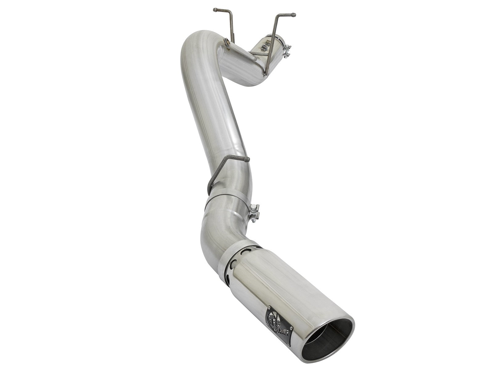 ATLAS 4 IN Aluminized Steel DPF-Back Exhaust System w/ Polished Tip GM Diesel Trucks 17-19 V8-6.6L (td) L5P