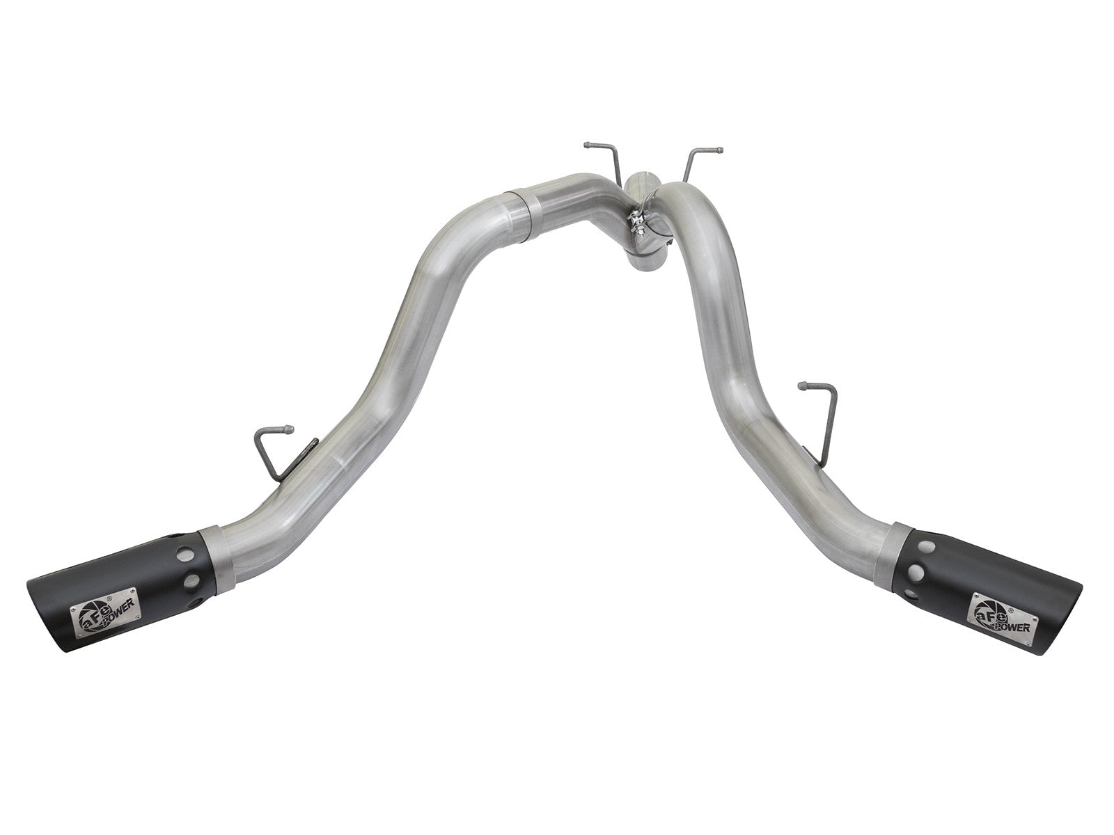 ATLAS 4 IN Aluminized Steel DPF-Back Exhaust System w/ Black Tip GM Diesel Trucks 17-19 V8-6.6L (td) L5P - 0