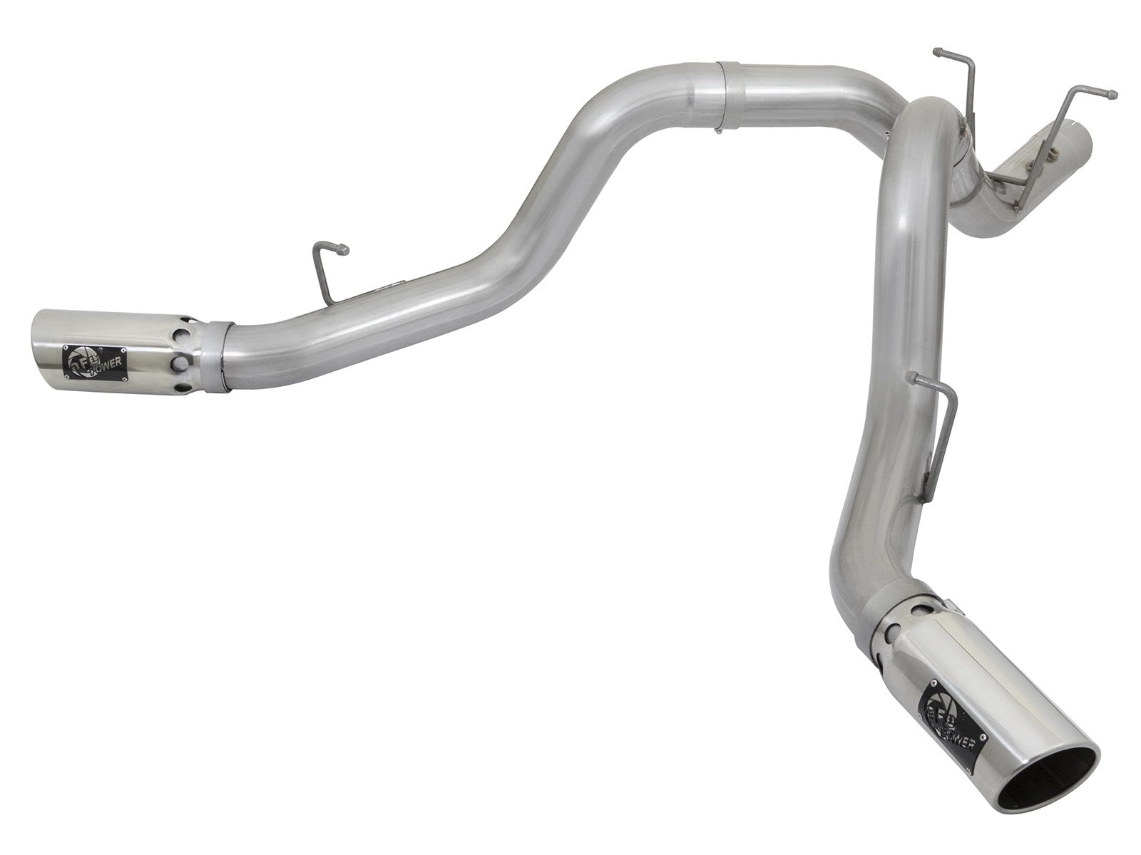 ATLAS 4 IN Aluminized Steel DPF-Back Exhaust System w/ Polished Tip GM Diesel Trucks 17-19 V8-6.6L (td) L5P