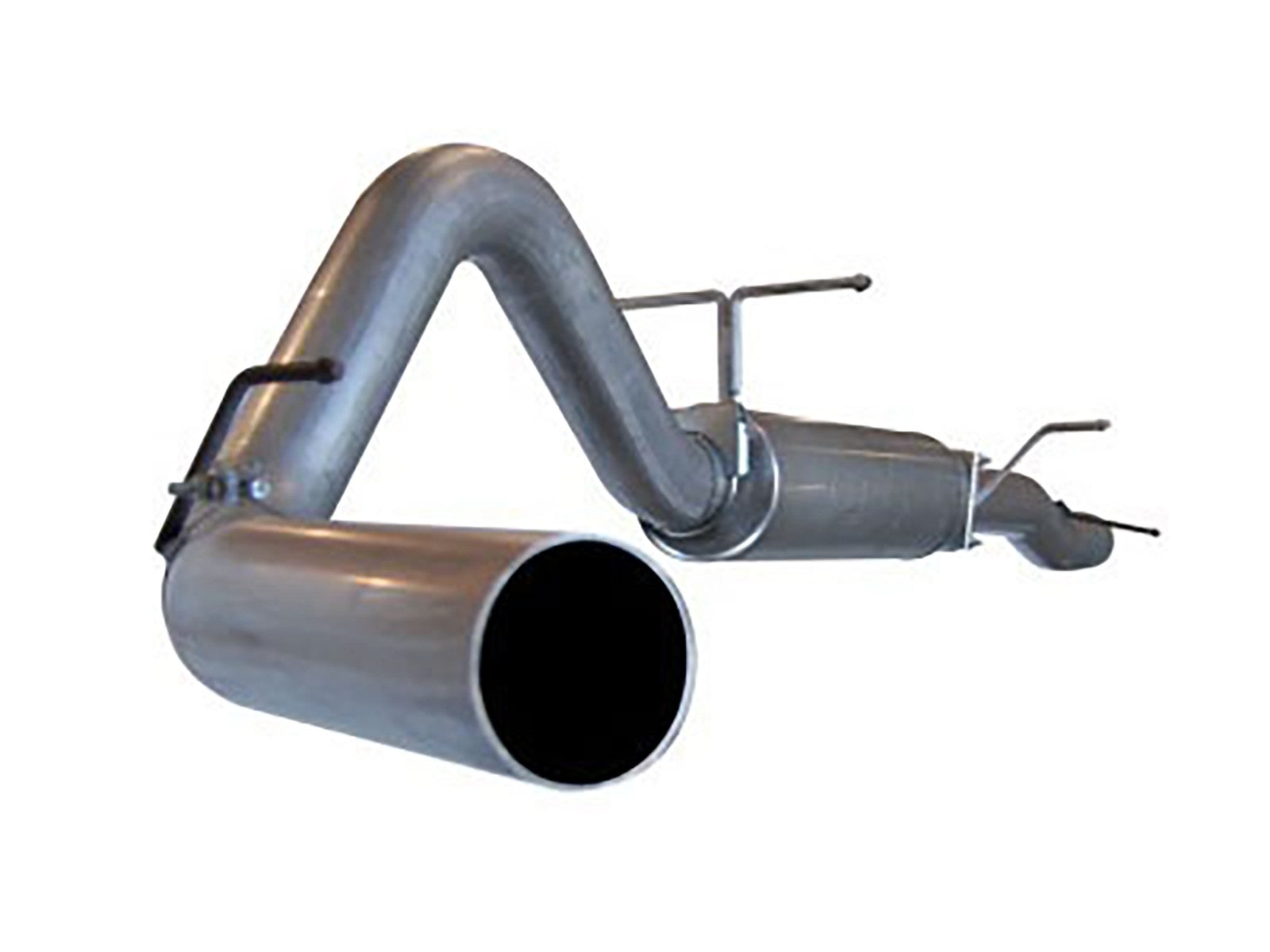 Large Bore-HD 4 IN 409 Stainless Steel Cat-Back Exhaust System w/o Tip Ford Diesel Trucks 03-07 V8-6.0L (td)