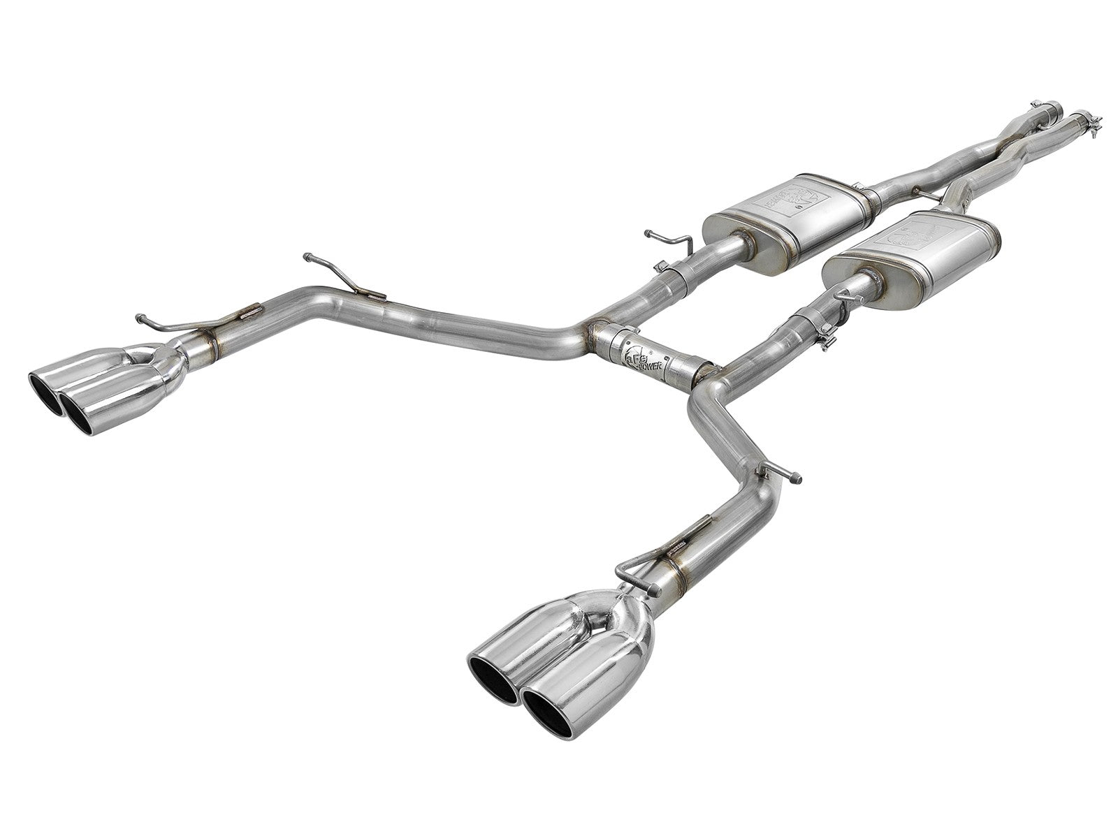 MACH Force-Xp 2-1/2 IN 304 Stainless Steel Cat-Back Exhaust w/ Polished Tips Dodge Challenger 15-20 V6-3.6L