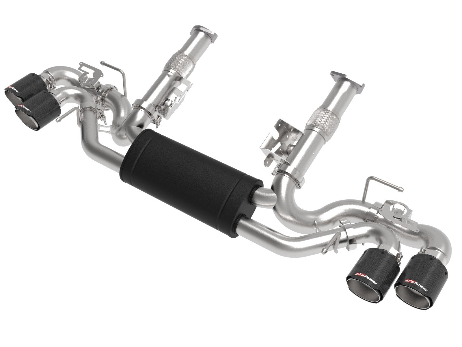 MACH Force-Xp 2-1/2 IN 304 Stainless Steel Cat-Back Exhaust w/Carbon Fiber Tips Chevrolet Corvette (C8) 2020 V8-6.2L