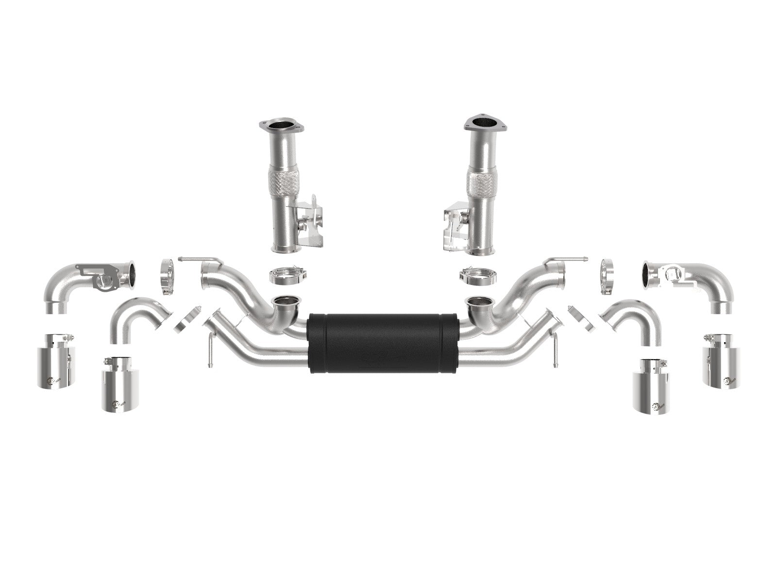 MACH Force-Xp 2-1/2 IN 304 Stainless Steel Cat-Back Exhaust w/Polished Tips Chevrolet Corvette (C8) 2020 V8-6.2L - 0