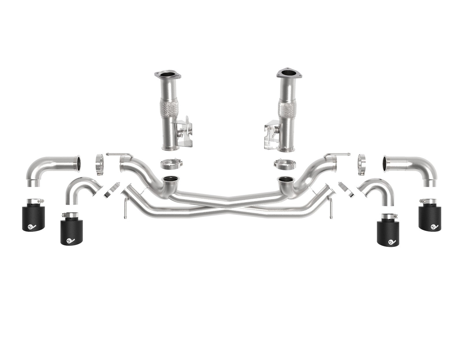 MACH Force-Xp 2-1/2 IN 304 Stainless Steel Cat-Back Exhaust w/Black Tips Chevrolet Corvette (C8) 2020 V8-6.2L - 0