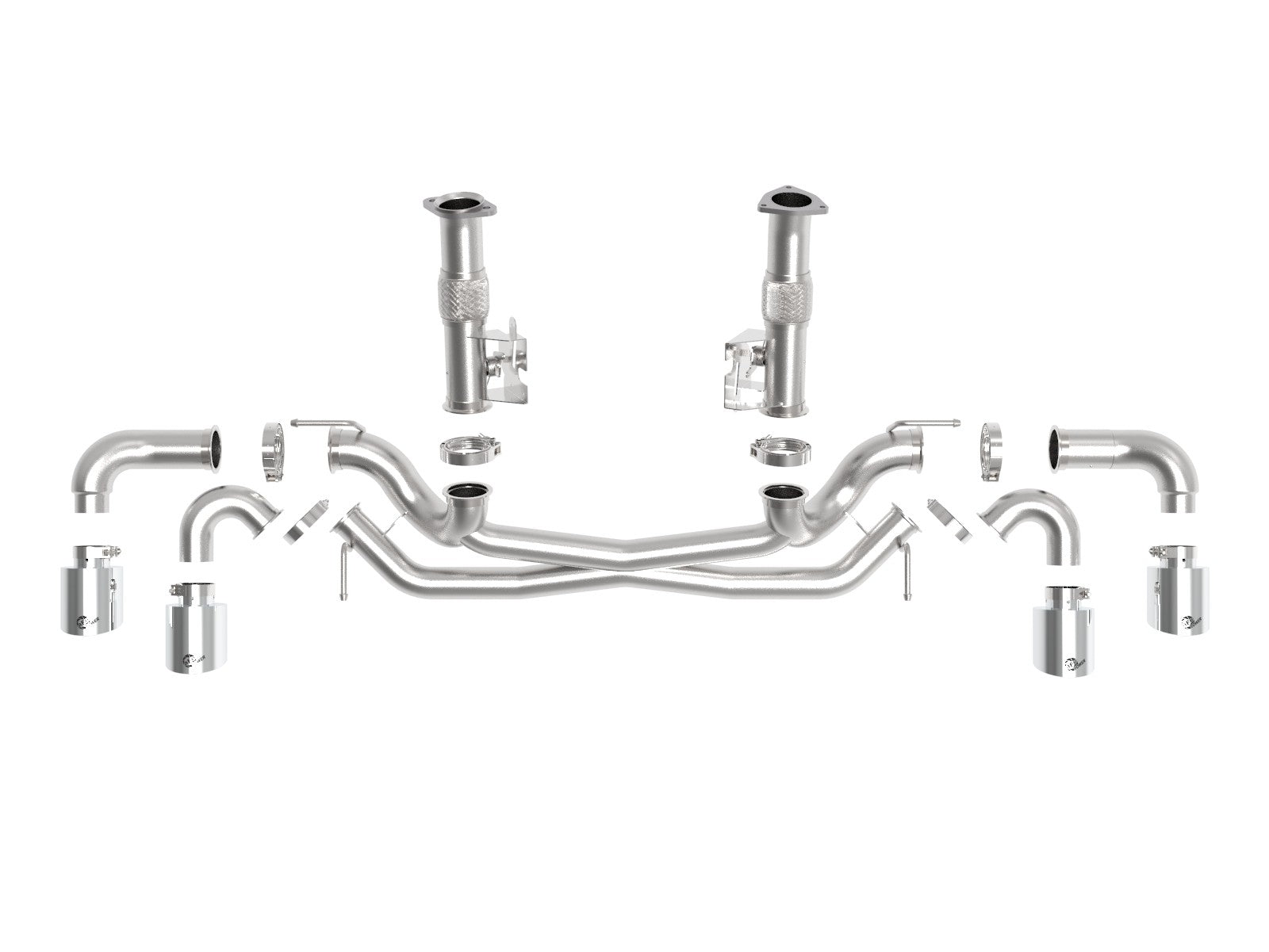 MACH Force-Xp 2-1/2 IN 304 Stainless Steel Cat-Back Exhaust w/Polished Tips Chevrolet Corvette (C8) 2020 V8-6.2L - 0