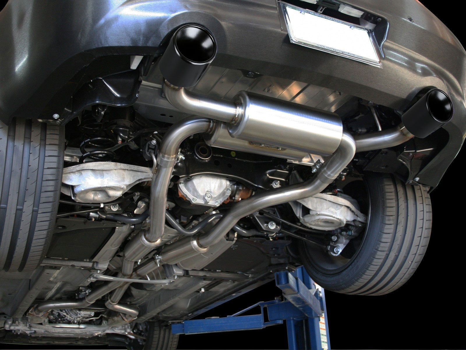 Takeda 2-1/2 IN 304 Stainless Steel Cat-Back Exhaust System w/ Black Tips Infiniti G37 08-13/Q60 14-15 V6-3.7L (VQ37VHR)