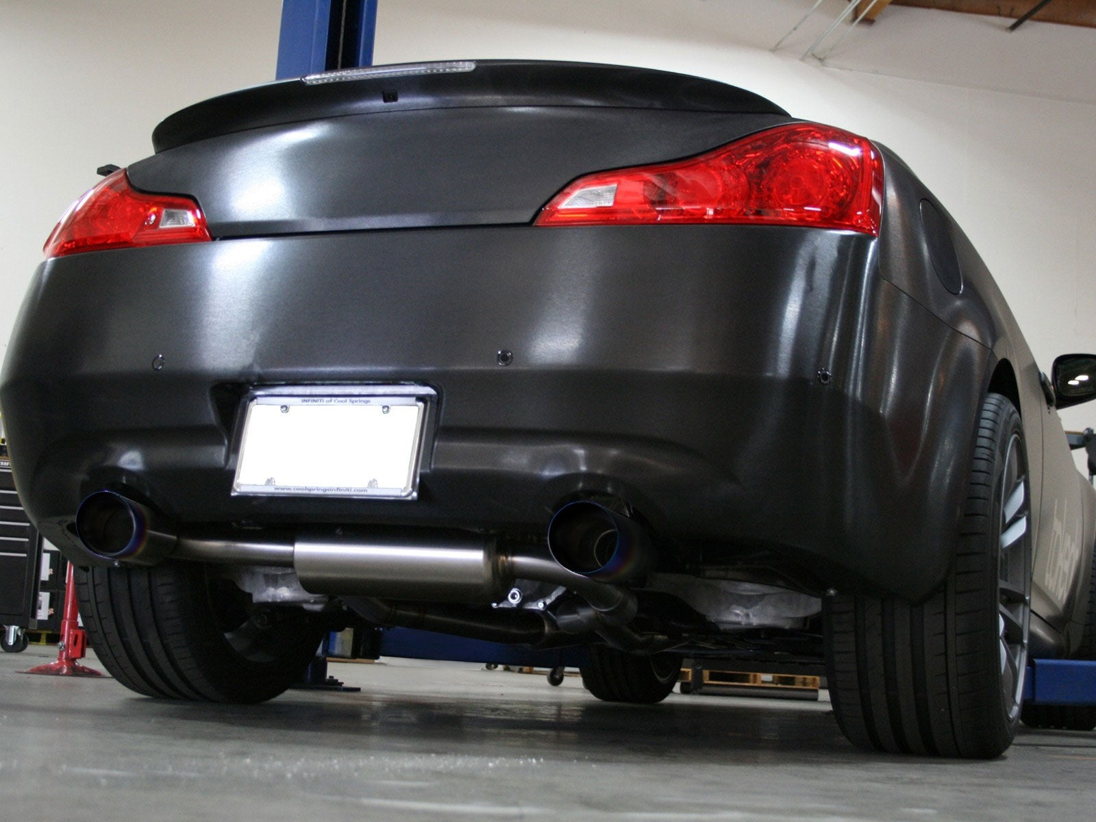 Takeda 2-1/2 IN 304 Stainless Steel Cat-Back Exhaust System w/ Blue Flame Tips Infiniti G37 08-13/Q60 14-15 V6-3.7L (VQ37VHR)