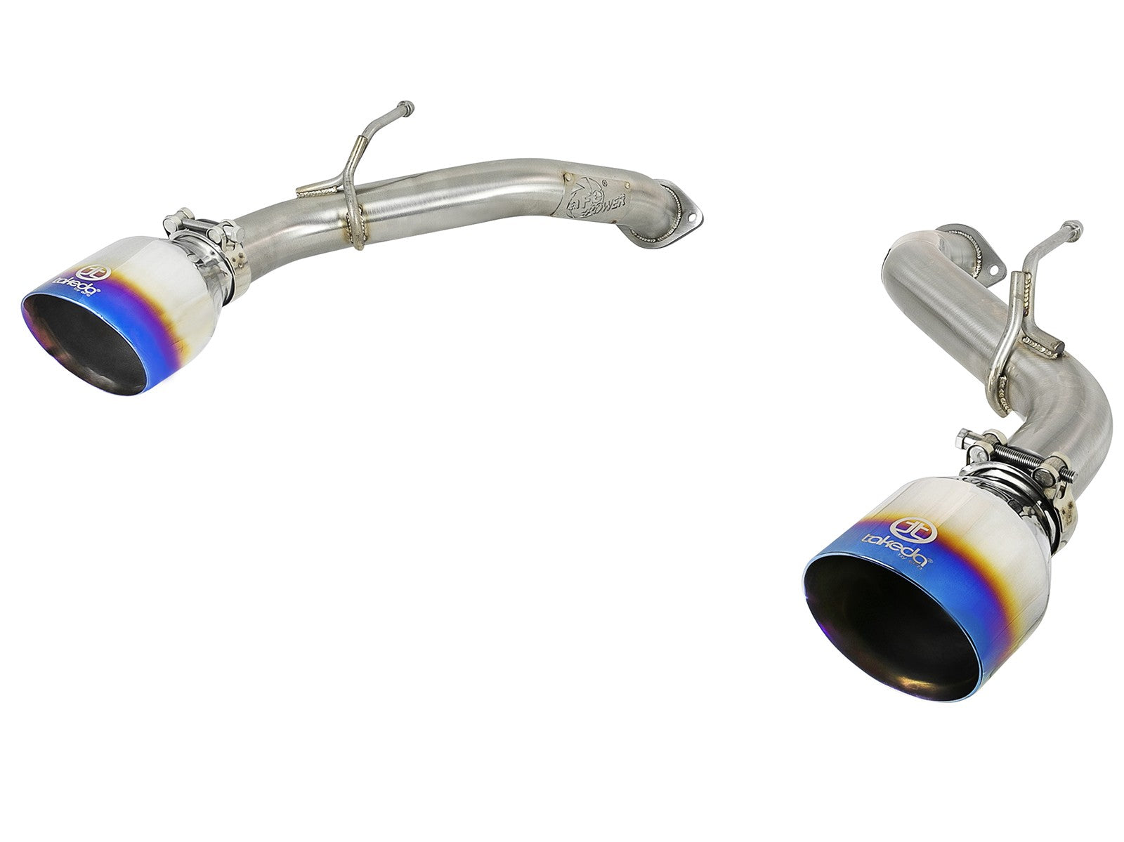 Takeda 2-1/2 IN 304 Stainless Steel Axle-Back Exhaust System w/Blue Flame Tips Infiniti Q50 16-20 V6-3.0L (tt)