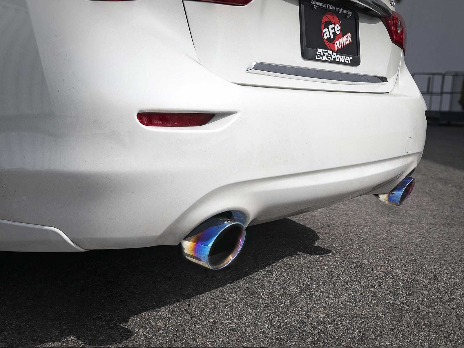 Takeda 2-1/2 IN 304 Stainless Steel Axle-Back Exhaust System w/Blue Flame Tips Infiniti Q50 16-20 V6-3.0L (tt)