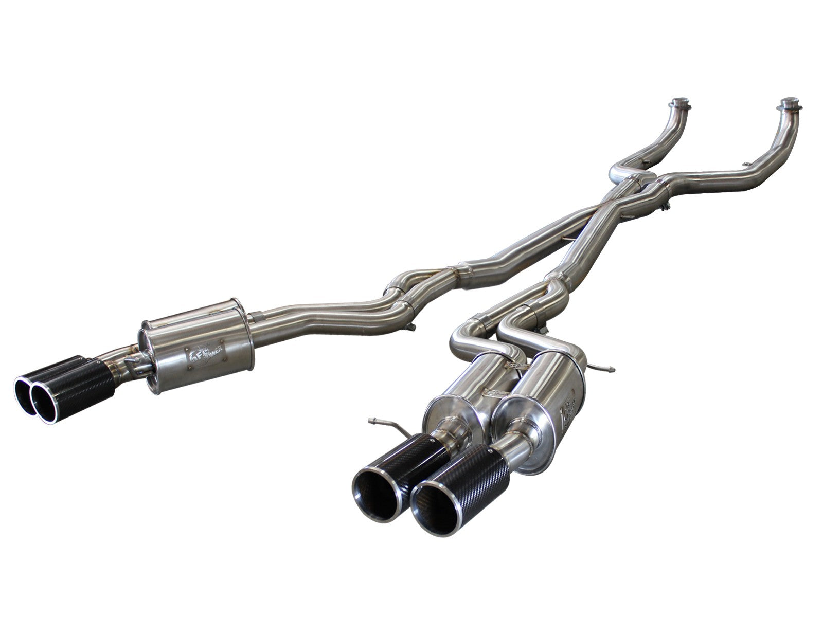 MACH Force-Xp 3 IN 304 Stainless Steel Cat-Back Exhaust System w/ Carbon Tip BMW M5 (F10) 12-17 V8-4.4L (tt) S63