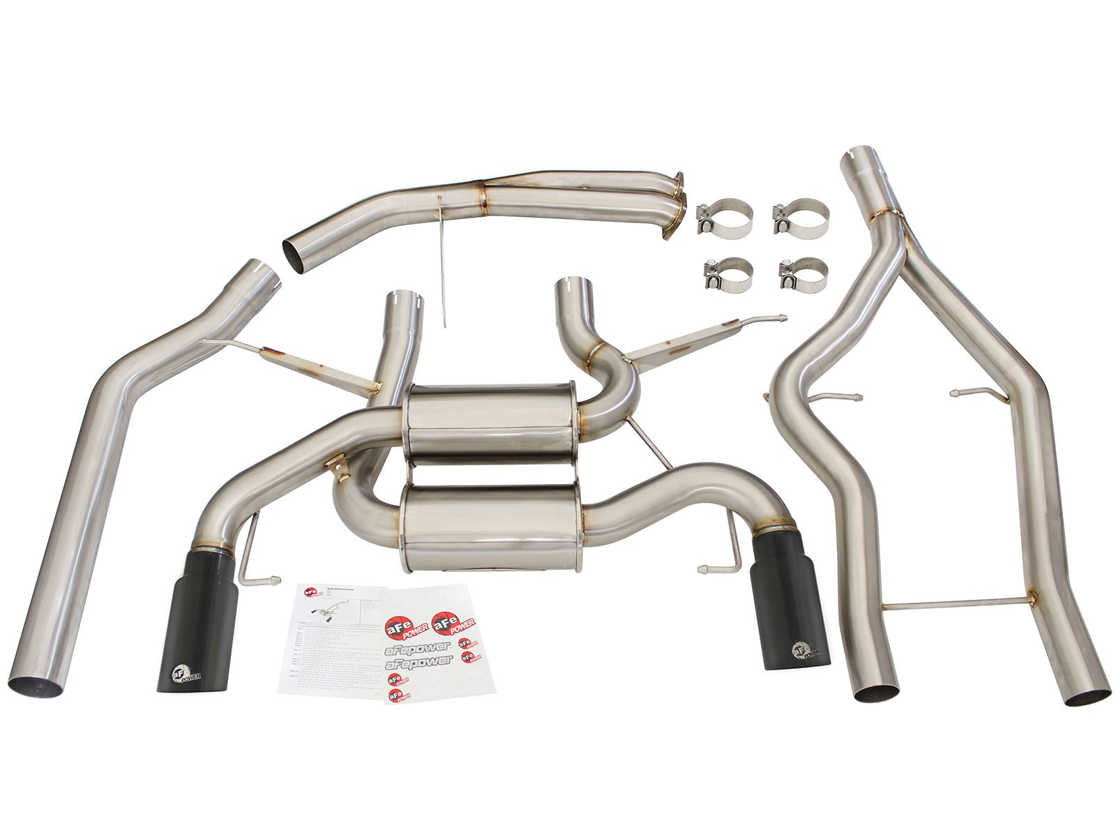 MACH Force-Xp 3 IN to 2-1/2 IN Stainless Steel Cat-Back Exhaust w/ Black Tip BMW 335i (E90/92) 11-13 L6-3.0L (t) N55