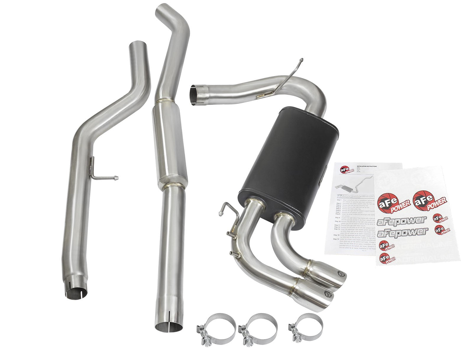 MACH Force-Xp 3 IN to 2-1/4 IN Stainless Steel Cat-Back Exhaust w/ Polish Tip BMW 328i/428i (F30/F32) 12-16 L4-2.0L (t) N20/N26