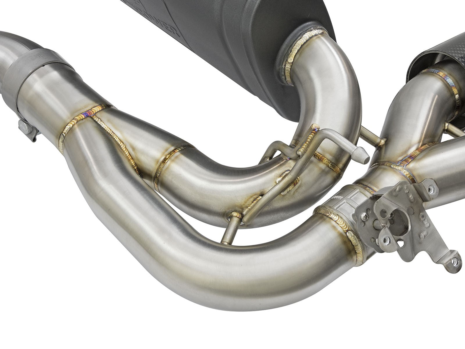 MACH Force-Xp 304 Stainless Steel Downpipe-Back Exhaust w/ Carbon Fiber Tips BMW M2 (F87) 16-18 L6-3.0L (t) N55