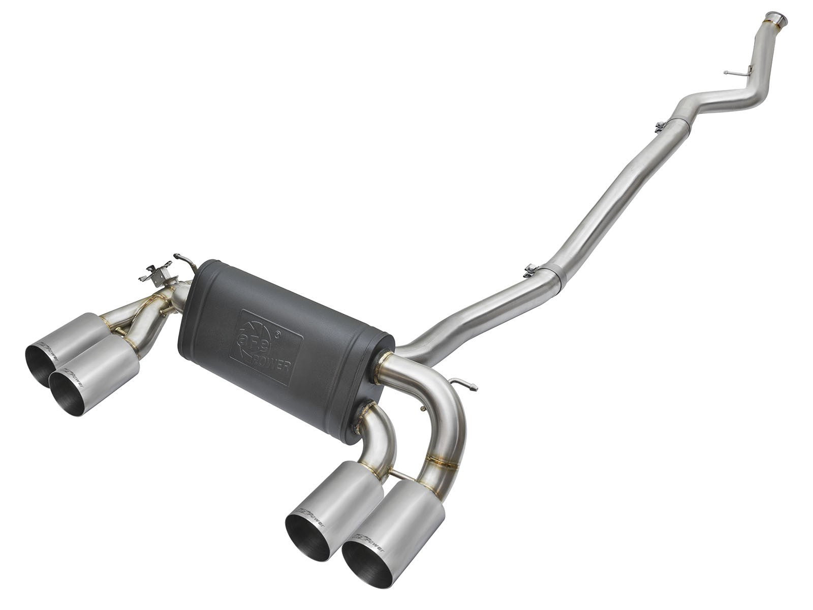 MACH Force-Xp 304 Stainless Steel Downpipe-Back Exhaust w/ Polish Tips BMW M2 (F87) 16-18 L6-3.0L (t) N55 - 0