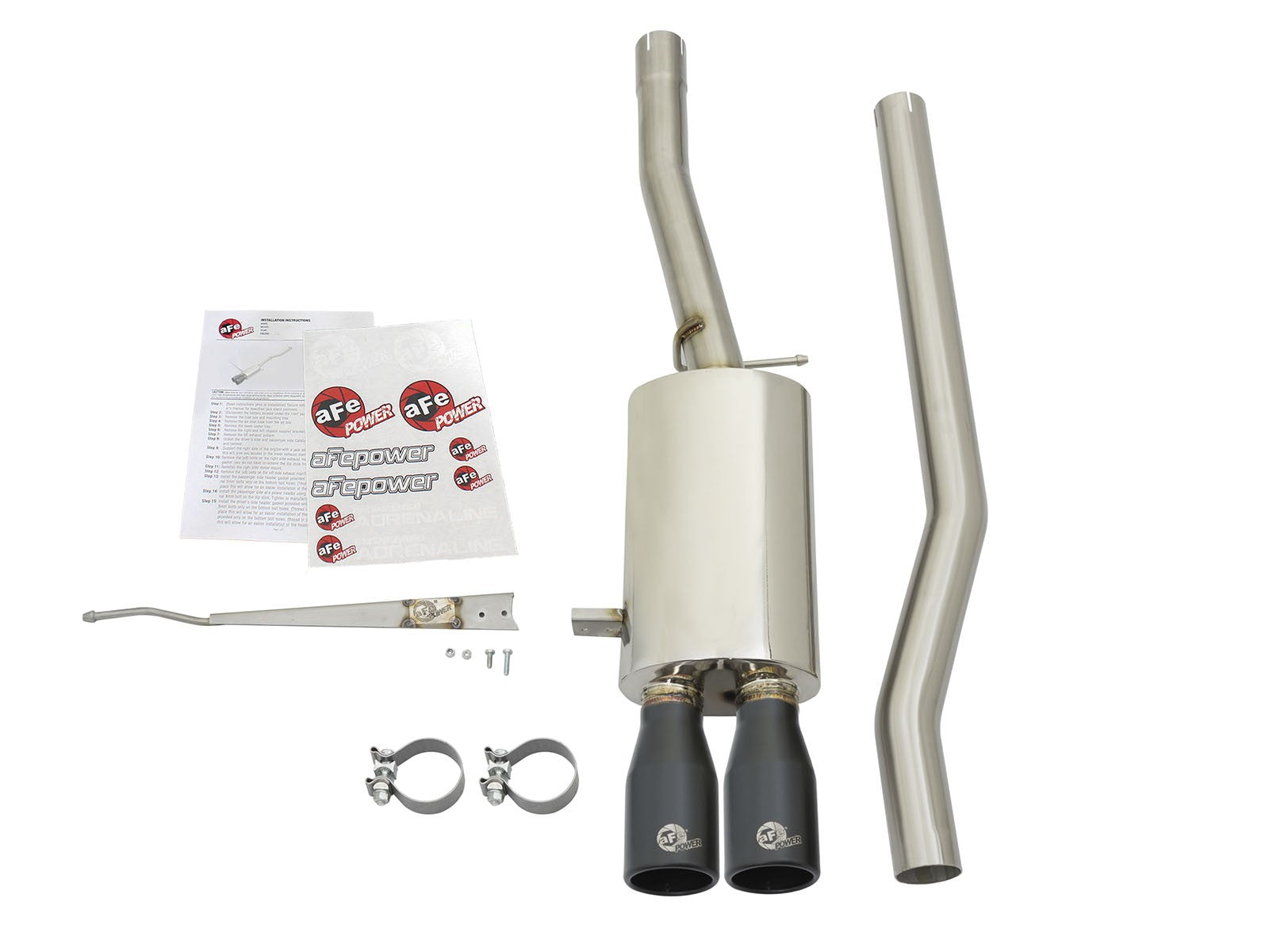 MACH Force-Xp Stainless Steel Cat-Back Exhaust System w/ Black Tip MINI Cooper S (F55) 15-20 L4-2.0L (t) B46