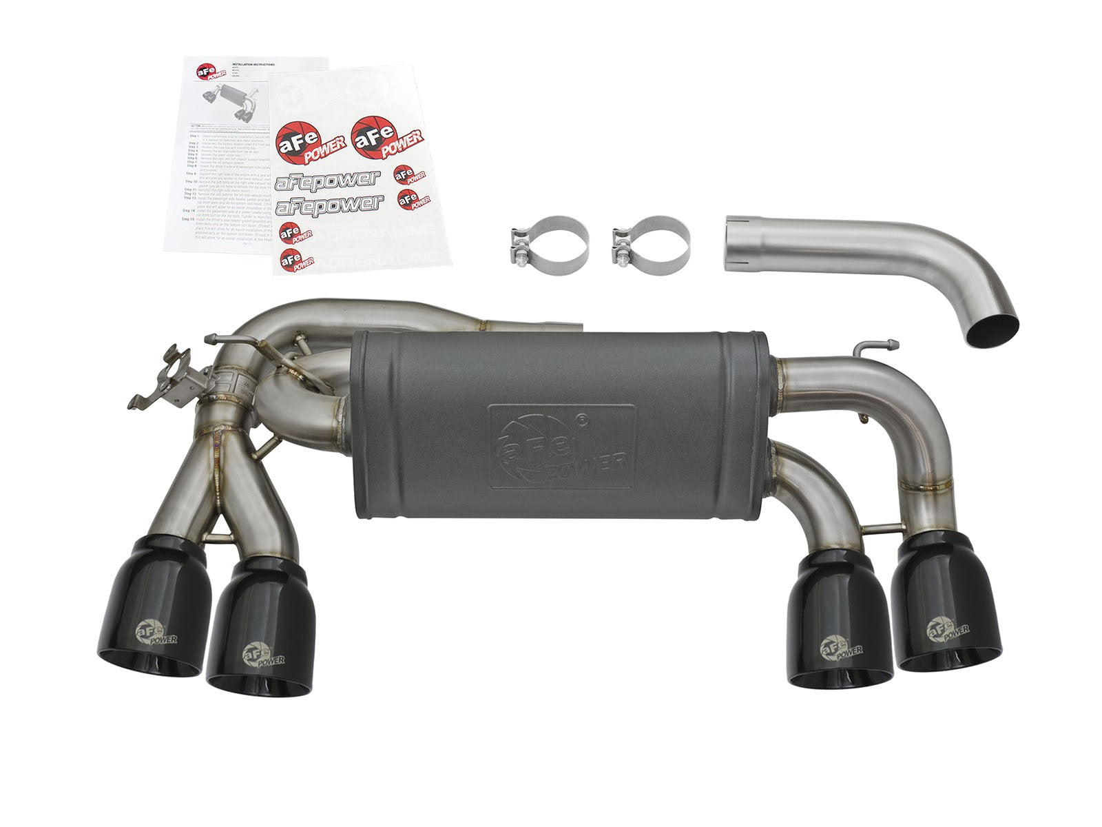 MACH Force-Xp 3 to 2-1/2in Stainless Steel Axle-Back Exhaust System w/Black Tip BMW M2 (F87) 16-18 L6-3.0L (t) N55