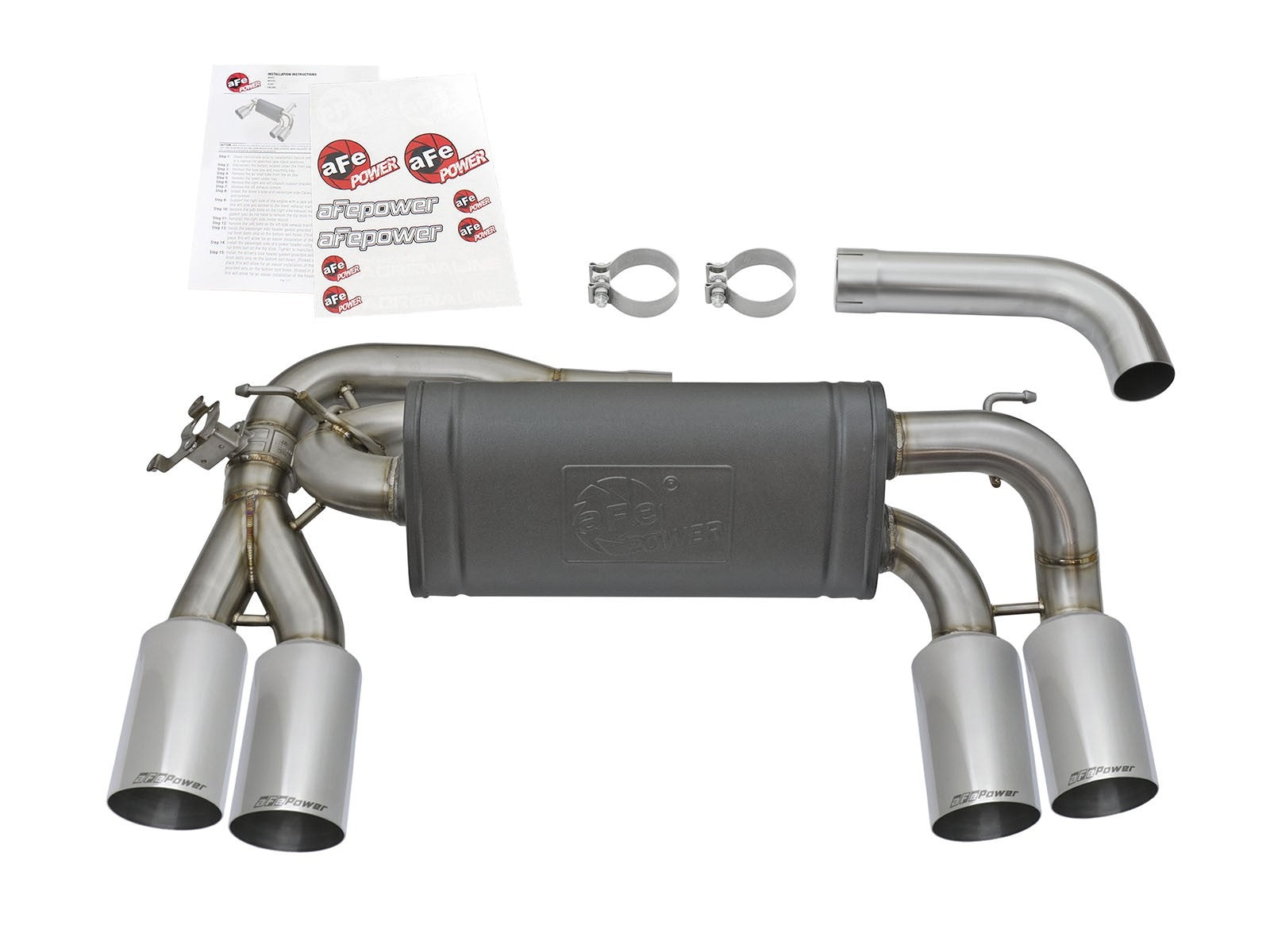 MACH Force-Xp 3 to 2-1/2in 304 Stainless Steel Axle-Back Exhaust w/Polished Tip BMW M2 (F87) 16-18 L6-3.0L (t) N55