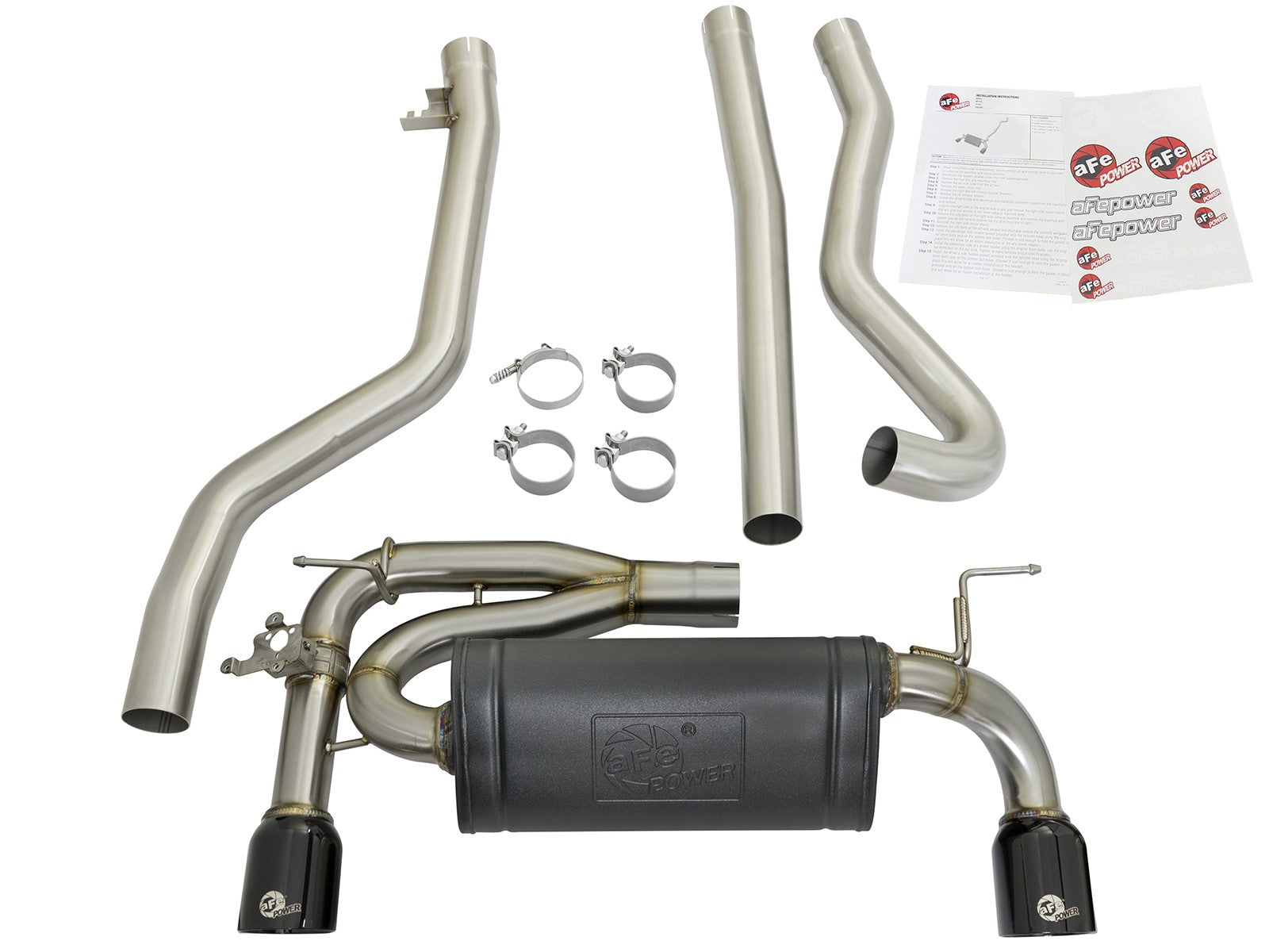 MACH Force-Xp Stainless Steel Cat-Back Exhaust System w/Black Tips BMW 340i (F30) /440i (F32/33) 16-20 L6-3.0L (t) B58