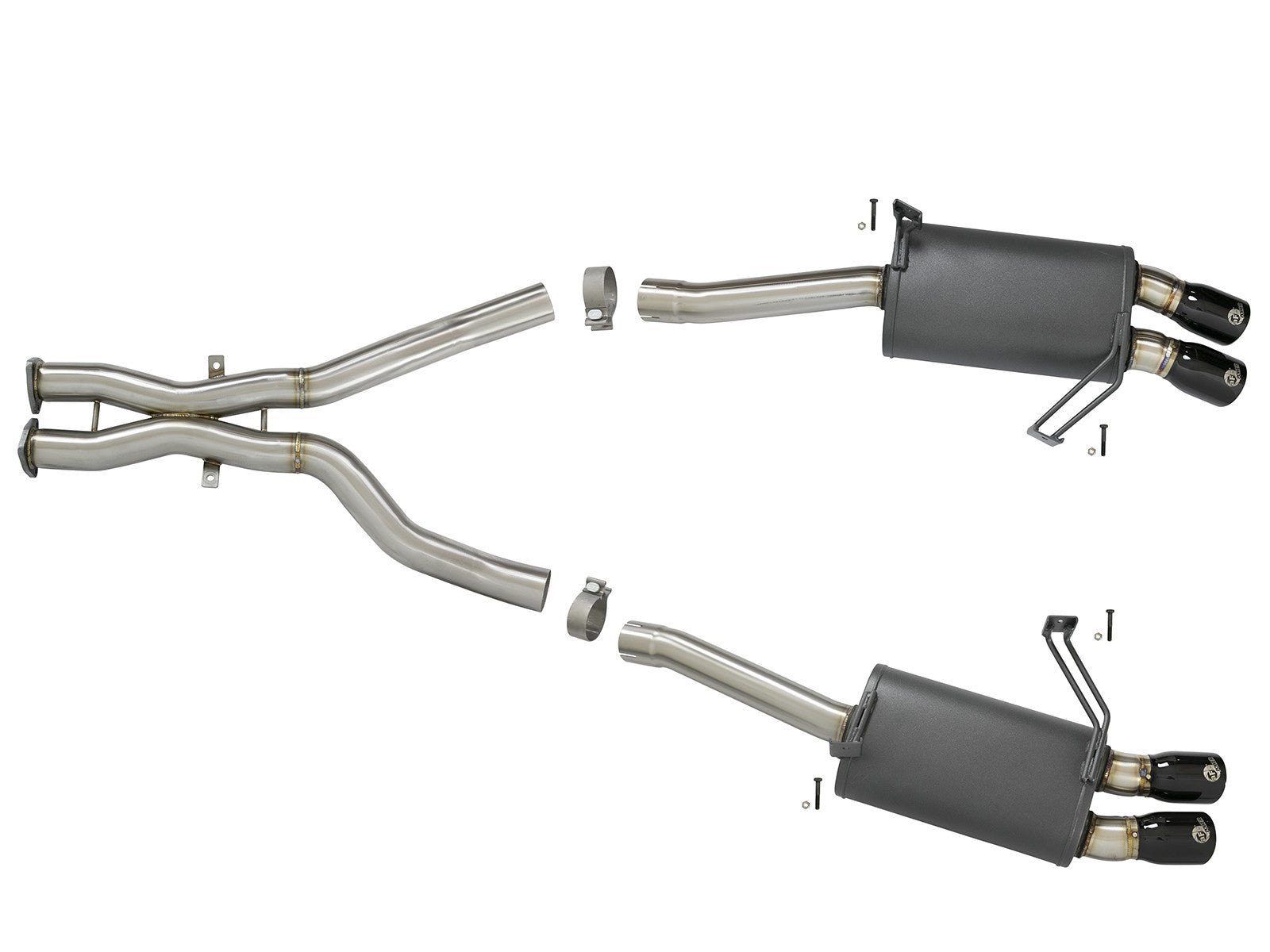 MACH Force-Xp 2-1/2 in 304 Stainless Steel Cat-Back Exhaust w/Black Tips BMW Z4 M (E85/86) 06-08 L6-3.2L S54 - 0