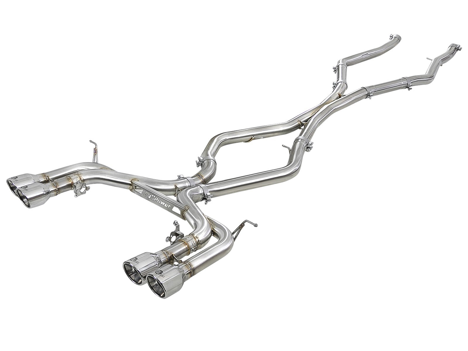 MACH Force-XP 3-1/2 IN 304 Stainless Steel Cat-Back Exhaust w/ Polished Tip  BMW X5 M (F85) / X6 M (F86) 15-19 V8-4.4L (tt) S63