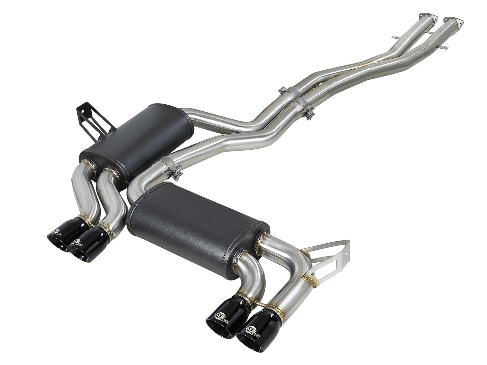 MACH Force-XP 2-1/2 IN 304 Stainless Steel Cat-Back Exhaust System w/ Black Tips BMW M3 (E46) 01-06 L6-3.2L S54