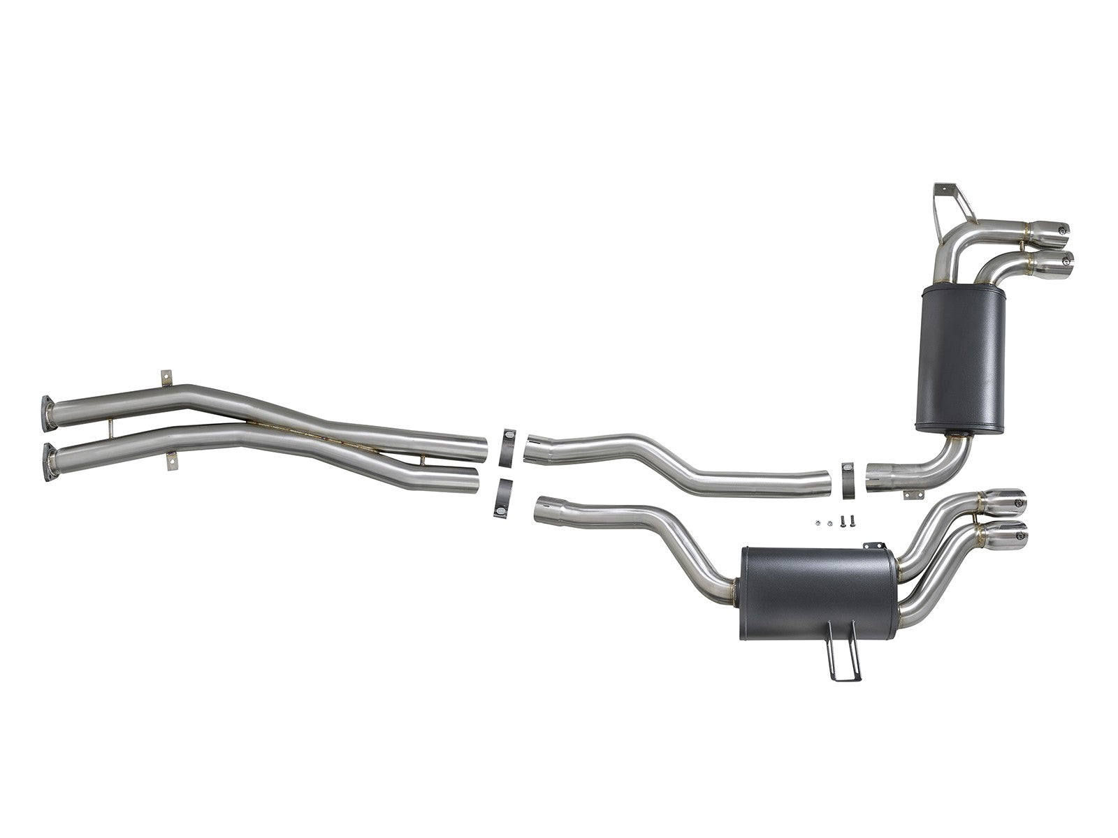 MACH Force-XP 2-1/2 IN 304 Stainless Steel Cat-Back Exhaust w/ Polished Tips BMW M3 (E46) 01-06 L6-3.2L S54 - 0