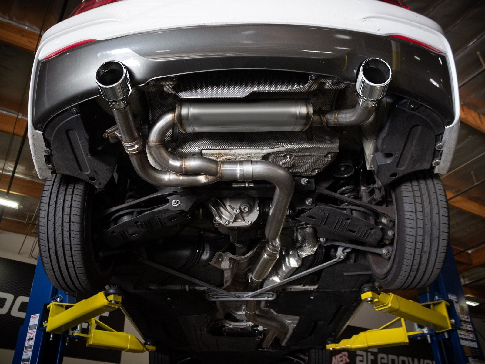 aFe MACHForce XP 3in to 2.5in 304 SS Cat-Back Exhaust w/ Polished Tips 14-16 BMW M235i