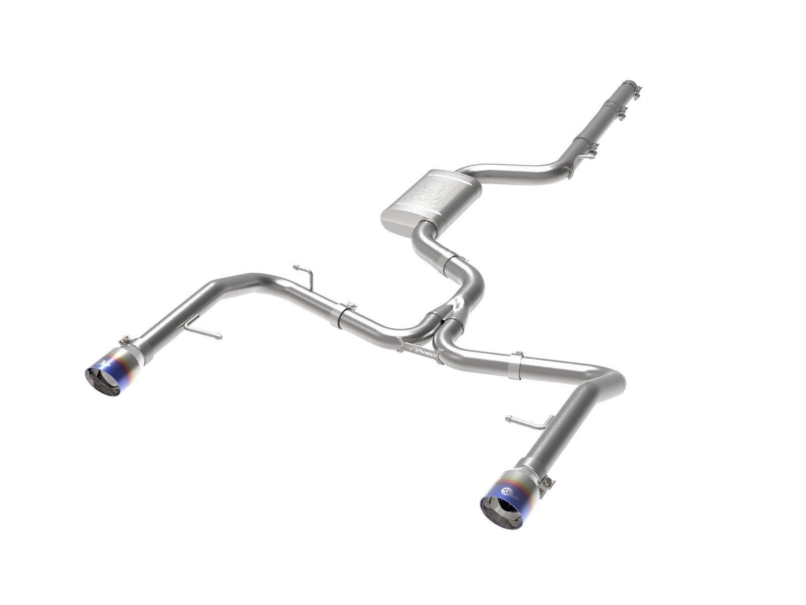 afe 19-21 VW Jetta GLI (MKVII) L4-2.0L (t) MACH Force-Xp 304 SS Cat-Back Exhaust System Blue Tips